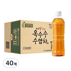 광동옥수수수염차 그린 무라벨, 500ml, 40개
