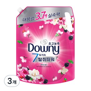 다우니 7일 탈취파워 초고농축 섬유유연제 목련과베리 리필, 2.6L, 3개