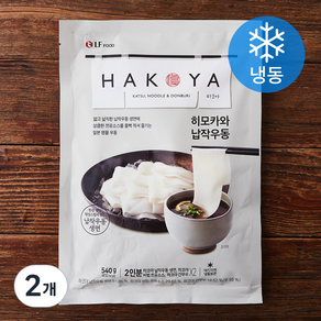 하코야 히모카와 납작우동 2인분 (냉동), 540g, 2개