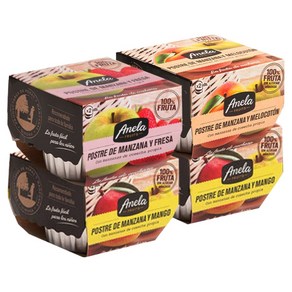 아넬라 과일퓨레 망고2p+복숭아1p+딸기1p 세트, 딸기, 망고, 복숭아, 100g, 1세트
