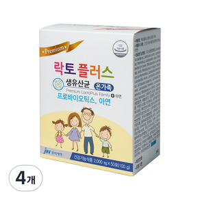 JW중외제약 락토플러스 온가족 생유산균, 100g, 4개