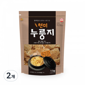 엄마사랑 한끼든든 현미누룽지, 1kg, 2개