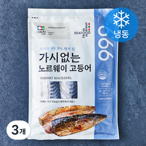 아라찬 가시없는 고등어 (냉동), 600g, 3개