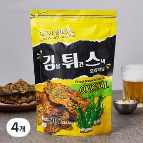 김을 튀긴 스낵 오리지널, 4개, 50g