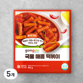 곰곰 국물 매콤 떡볶이 (냉동), 465g, 5개