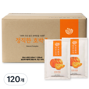 청춘농장 정직한 호박즙, 90ml, 120개