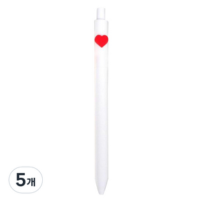 카코 알파 하트 소프트 젤펜 0.5mm, 5개