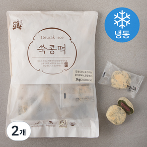 자농의뜨락 쑥콩떡 (냉동), 1kg, 2개