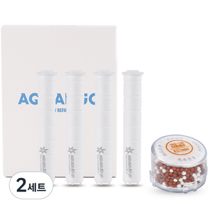 아쿠아듀오 1차리필필터 4p + 2차 헤드 염소 필터 SF-300A, 2개