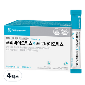 대웅생명과학 프리바이오틱스+프로바이오틱스 유산균, 150g, 4개