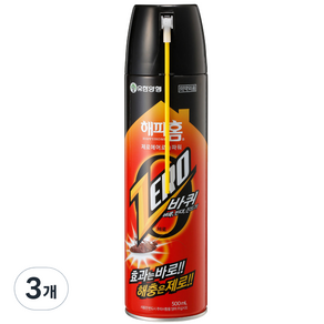 해피홈 제로에어로솔 파워 바퀴용, 500ml, 3개