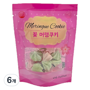 마늘빵집 꽃 머랭쿠키, 20g, 6개