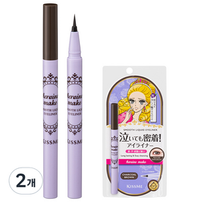 히로인메이크 스무스 리퀴드 아이라이너 N 0.4ml, 03 차콜 브라운, 2개