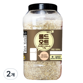 냉장고쏙 롤드 오트, 1.2kg, 2개