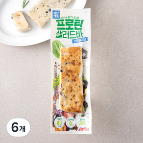 삼진어묵 프로틴 샐러드바 바질올리브, 80g, 6개