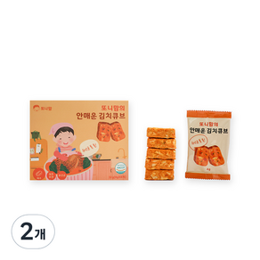 유아용 또니맘의 안매운 유기농 김치큐브 동결건조 이유식 8p, 32g, 2개