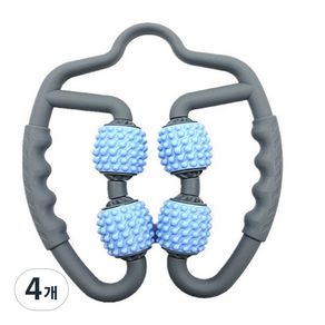 LOCUS 4륜 마사지 요가 롤러, 4개, 블루