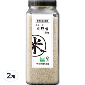 도정공장 유기농 비단쌀 백미, 2kg, 2개