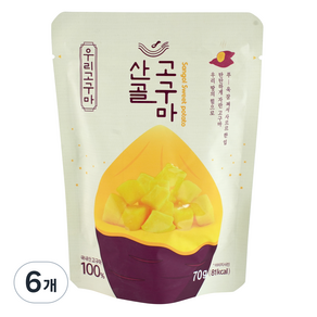 에코맘의산골이유식 산골고구마, 고구마맛, 70g, 6개