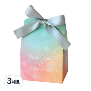 도나앤데코 sweet candy 그라데이션 상자 M 10p + 그레이리본 10p, 혼합 색상, 3세트