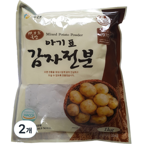 풍전 국산 아기표 감자전분, 1kg, 2개