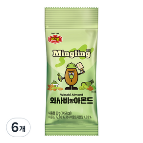 머거본 와사비향 아몬드, 30g, 6개