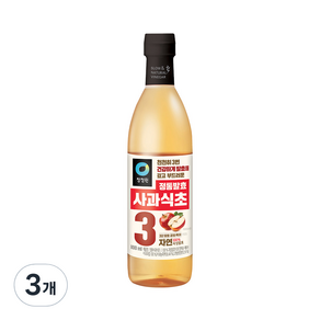 청정원 정통 사과 식초, 800ml, 3개