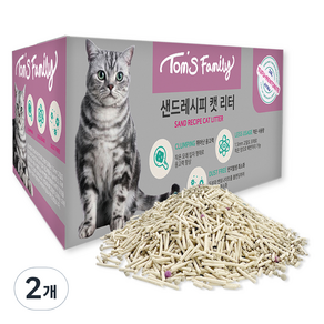 톰스패밀리 샌드레시피 캣 리터 두부 & 벤토나이트 6p 12kg, 24L, 2개, 무향