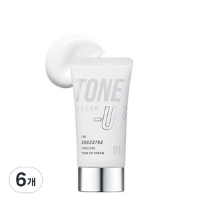 토니모리 더 쇼킹 파데리스 톤업 크림 50ml, 01 밀키톤, 6개