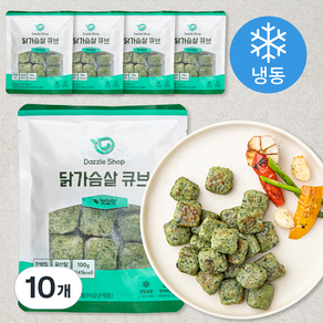 다즐샵 닭가슴살 큐브 깻잎맛 (냉동)