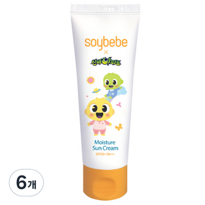 소이베베 신비아파트 유아용 선크림 SPF50+ PA+++, 80g, 6개