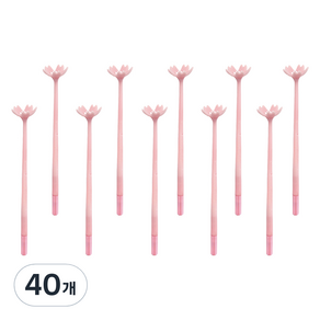 인디케이 봄날의 핑크 벚꽃 볼펜 0.38mm 10p, 40개