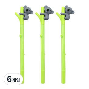 투영디자인 코알라 젤펜 0.5mm, 차콜, 6개입