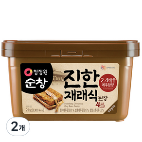 청정원순창 진한 재래식 된장, 2kg, 2개