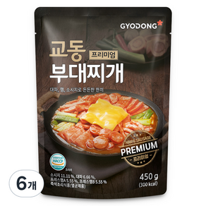 교동식품 프리미엄 부대찌개, 450g, 6개