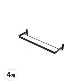 스파이더락 철제 파티션 행거 수건걸이, 블랙, 4개