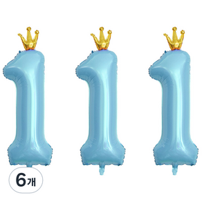 JOYPARTY 숫자 1 은박풍선 왕관 90cm