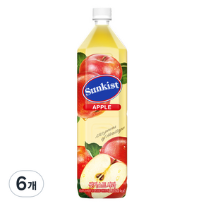 썬키스트 사과주스, 1.5L, 6개