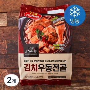 고래사어묵 김치우동전골 밀키트 (냉동), 740g, 2개