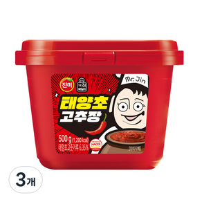 진미 태양초 고추장, 500g, 3개