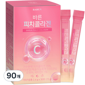 바른 피치 콜라겐 저분자 피쉬 펩타이드, 2.4g, 90개