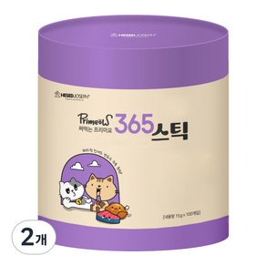 프리미요 고양이 짜먹는 365스틱 콤보 간식 100p, 눈건강+관절건강+면역건강+장건강, 2개