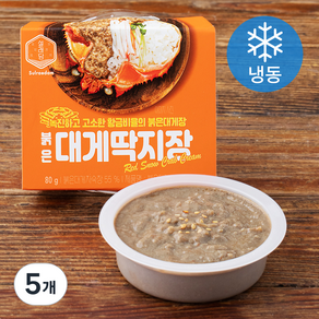 설래담 붉은 대게딱지장G (냉동), 80g, 5개