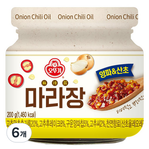 오뚜기 마라장 양파 & 산초, 6개, 200g