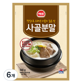 해표 사골분말, 500g, 6개