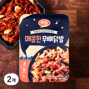 하림 매콤한 무뼈닭발, 150g, 2개