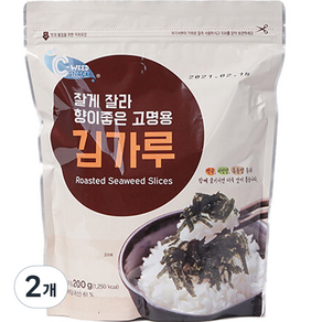 예맛 잘게 잘라 향이 좋은 고명용 김가루, 200g, 2개