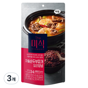 더미식 차돌순두부찌개 양념, 140g, 3개