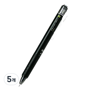 프릭션 노크식 유성펜 0.5mm, black, 5개