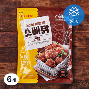 쉐푸드 소빠닭 간장 (냉동), 375g, 6개